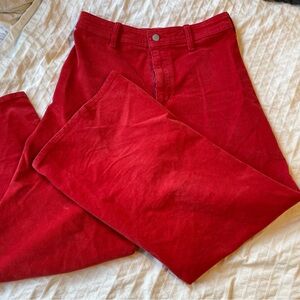 Universal Thread women Vibrant Red Corduroy Pants